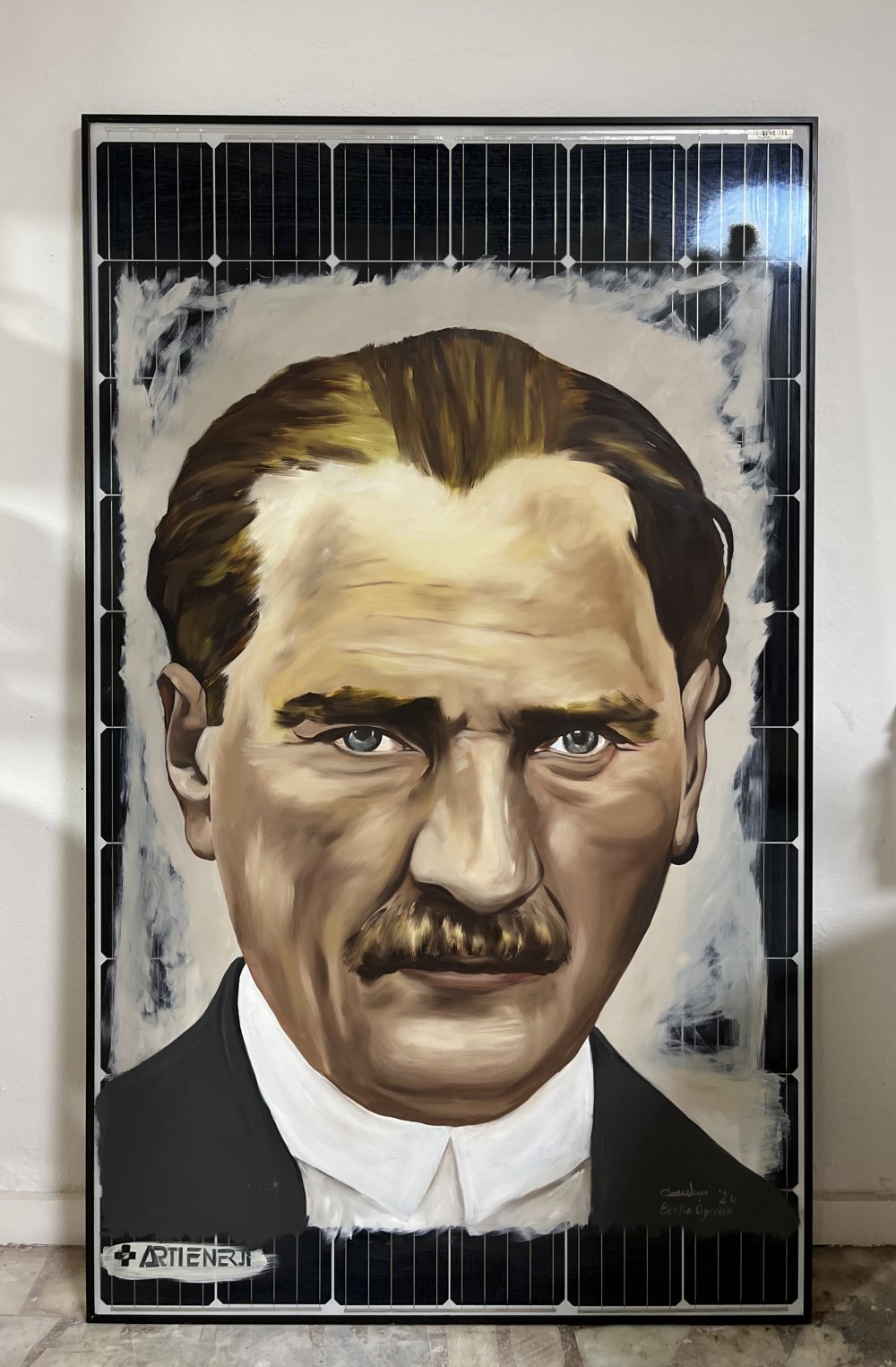 Ataturk portrait on solar panel - 06